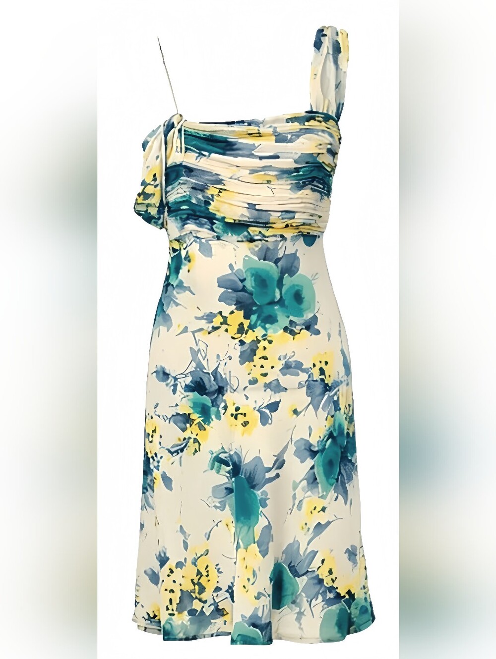 💙 Silk Floral Off-Shoulder Banana Republic Dress, Sz 6